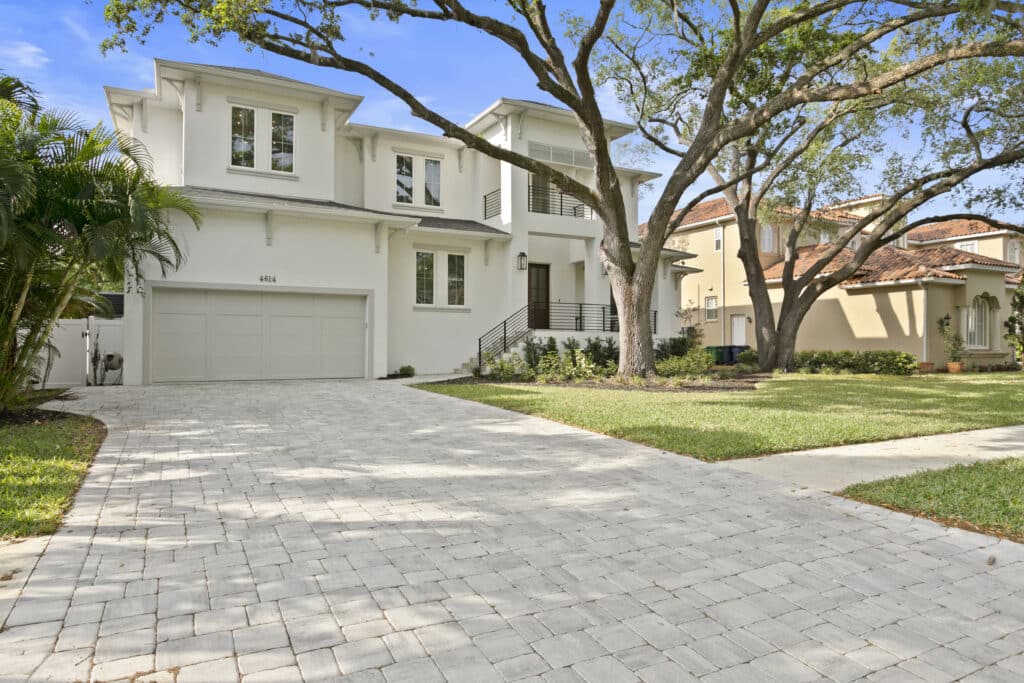 Completed Signature Bay Homes custom residence in St. Petersburg, Florida