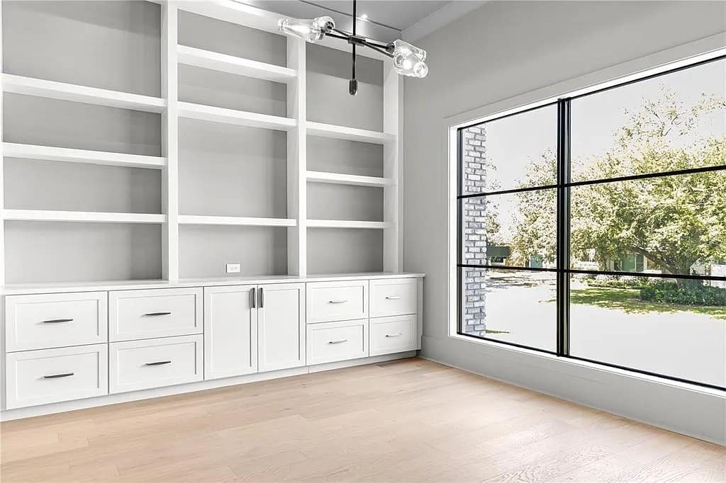 Built-in millwork and cabinetry detail in a Signature Bay Homes residence