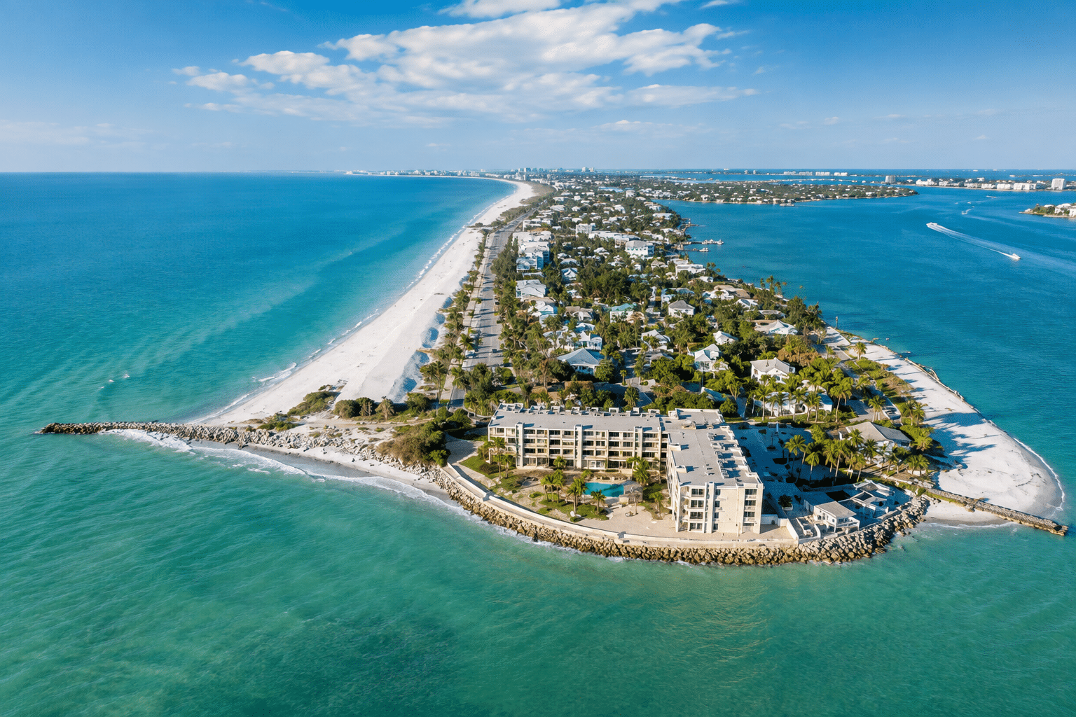 Aerial view of the point at St. Pete Beach